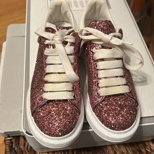 Pink Glittery Alexander McQueen sneakers